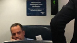 This Sure Looks Like Reince Priebus Taking a Seat Reserved for Disabled Passengers<em></em>